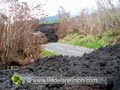 Route Nationale coupée par 2 coulées de lave